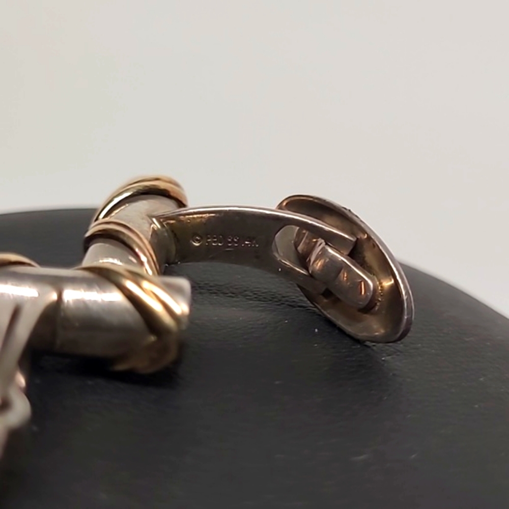 14k Ss Peter Bram Design Cuff Links - image 4